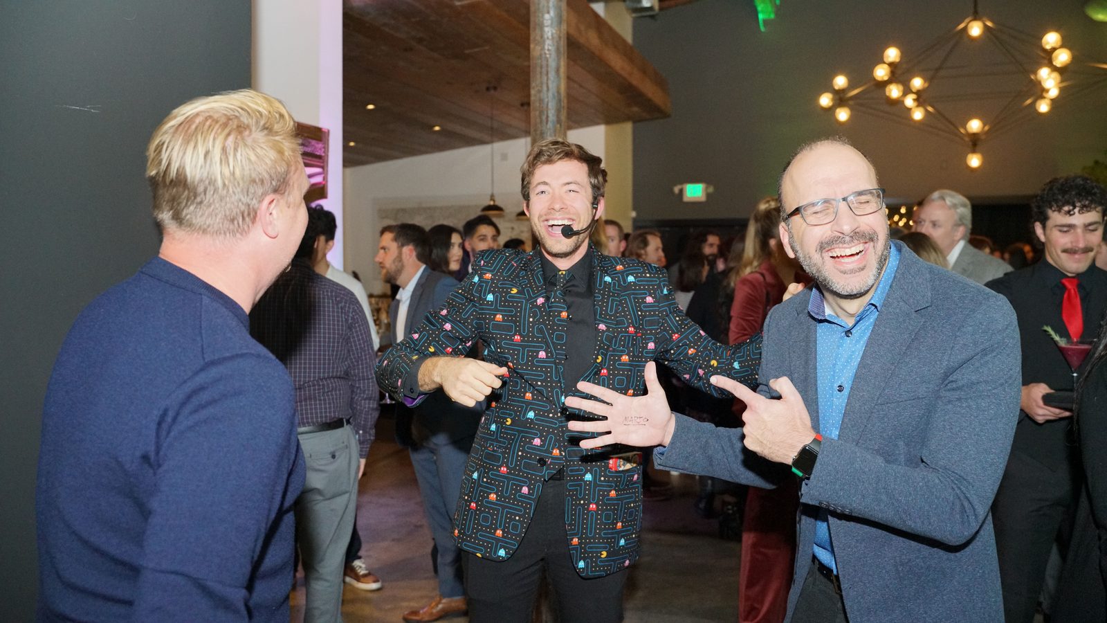 Dylan George amazing guests at a party