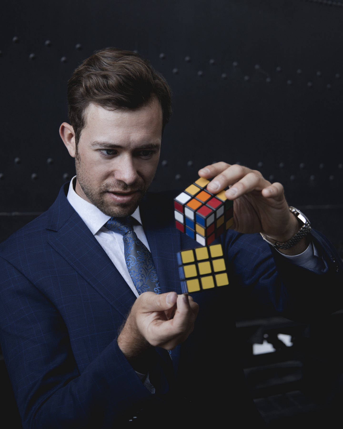Dylan George solving a Rubik's cube