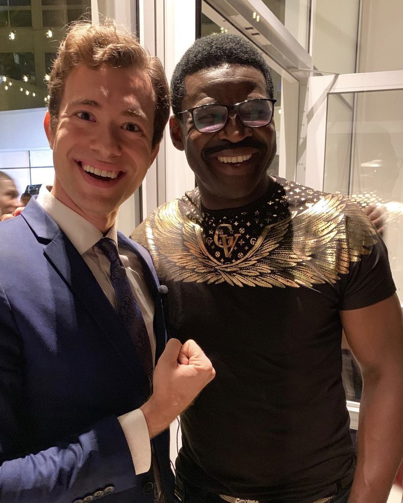 Dylan George with NFL legend Michael Irvin