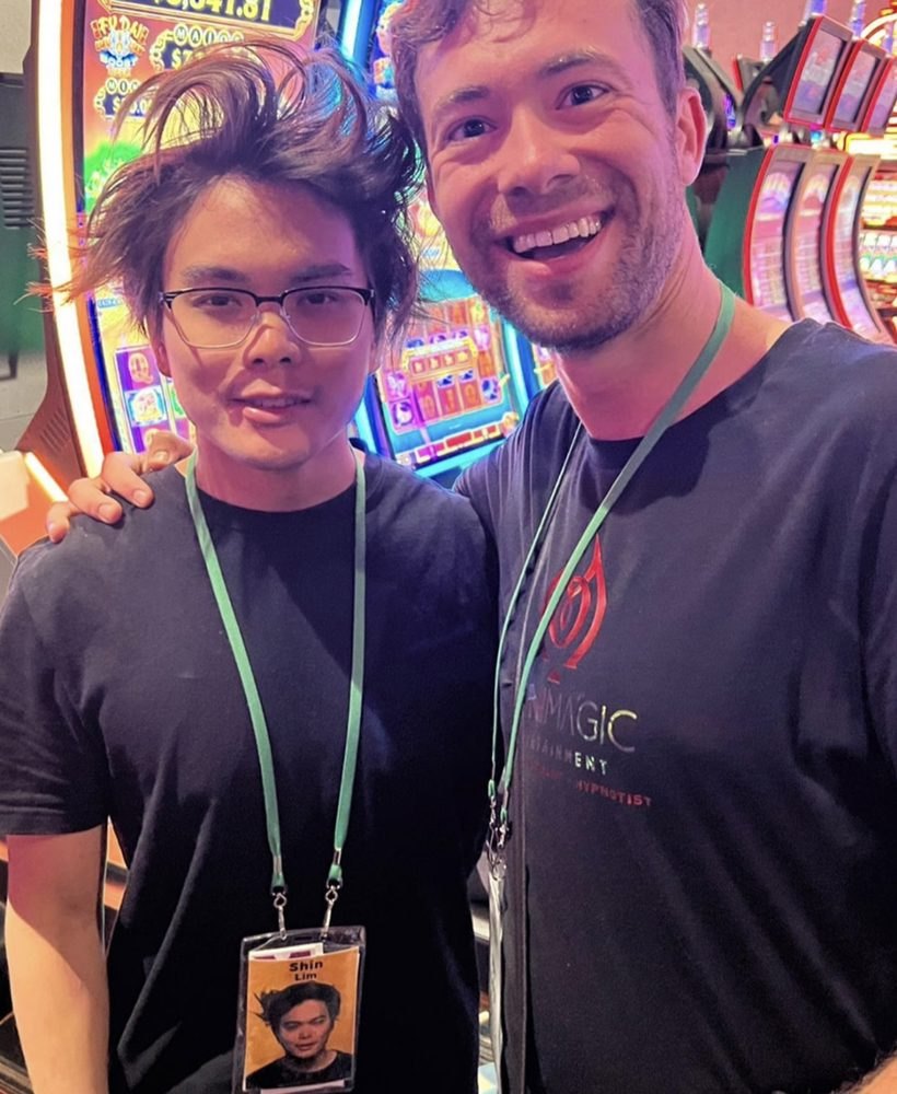 Dylan George with his friend Shin Lim, America's Got Talent winner
