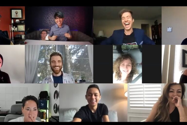 Guests watching Johnny Wu's live virtual magic show on Zoom