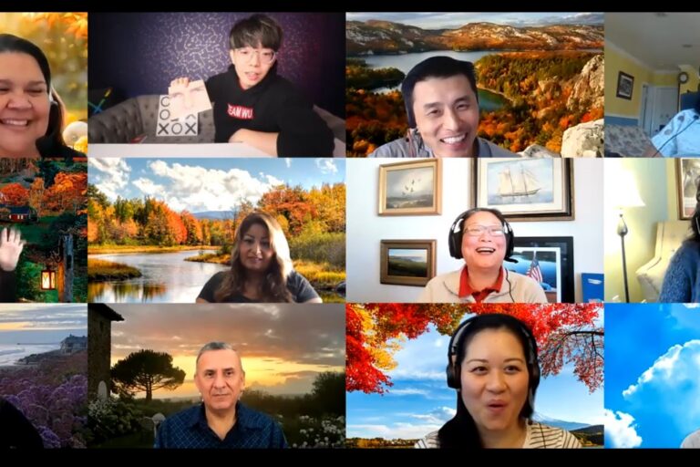Guests watching Johnny Wu's live virtual magic show on Zoom