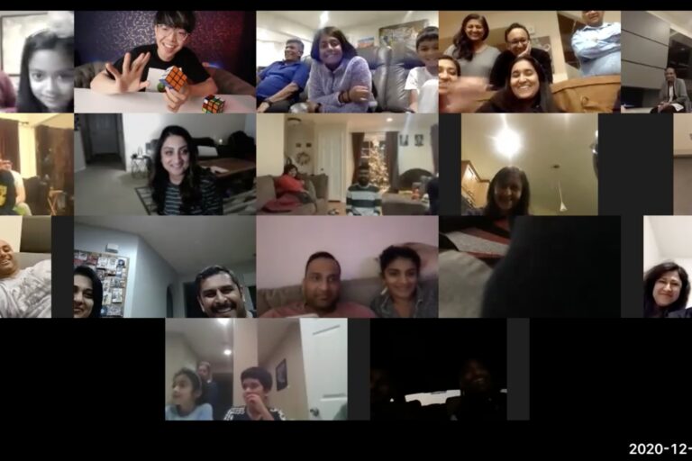 Guests watching Johnny Wu's live virtual magic show on Zoom