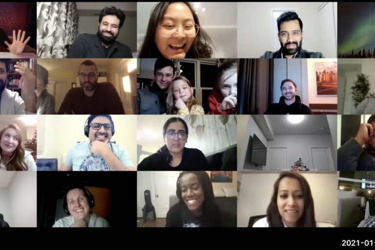 Guests watching Johnny Wu's live virtual magic show on Zoom