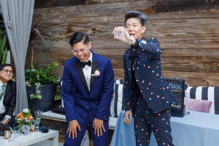 Johnny Wu performing at an outdoor private party