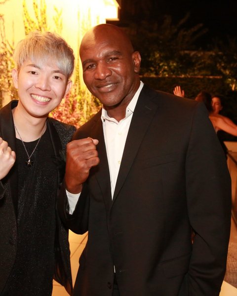 Johnny Wu with Evander Holyfield