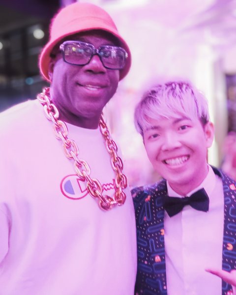 Johnny Wu with Magic Johnson